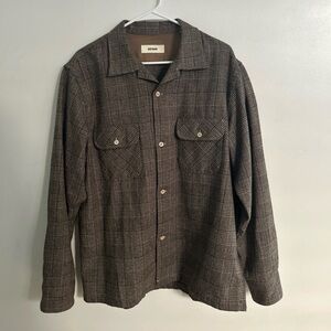 COASTAL WOOL GUIDE SHIRT HEATHER GREY/BROWN GLEN PLAID
